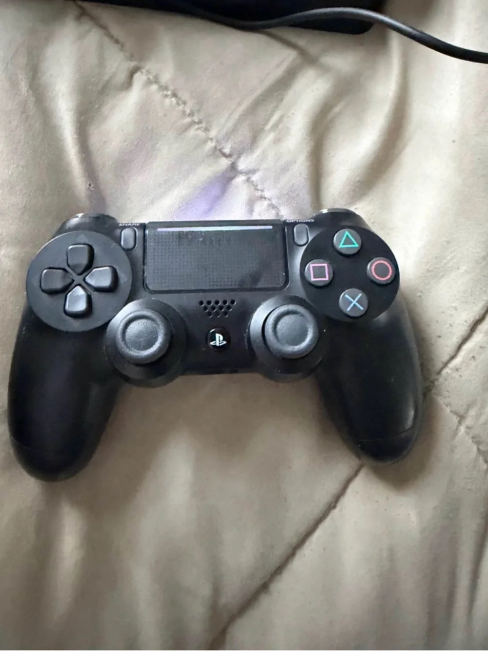 Sony Black PlayStation Slim Console with Wired DualShock Controller